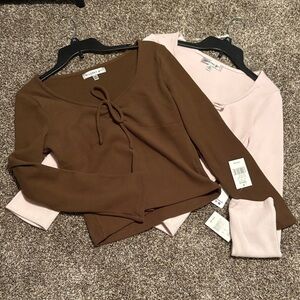 Madden Girl Brown and Pink Blouses (price for one)